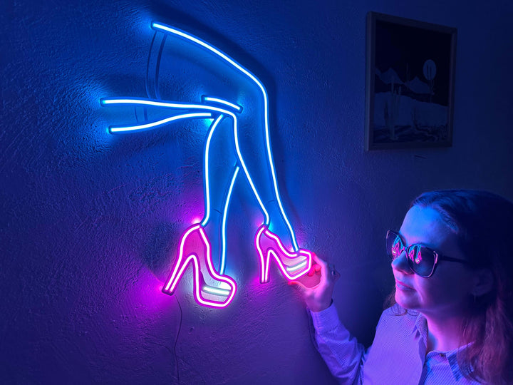 Lacy Neon Metal Sign - Neon Signs available at Dekadron for $109.00