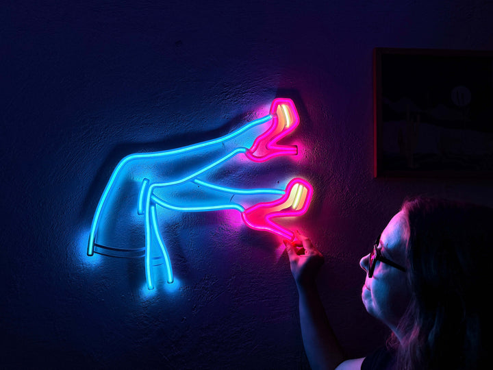 Lacy Neon Metal Sign - Neon Signs available at Dekadron for $109.00