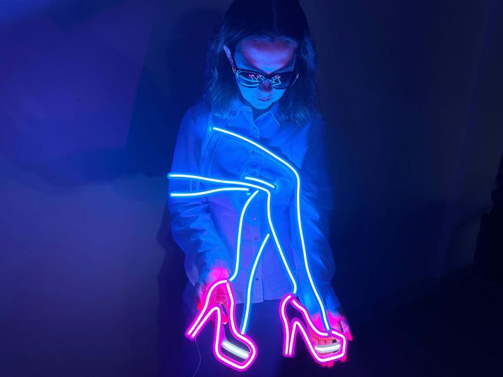 Lacy Neon Metal Sign - Neon Signs available at Dekadron for $109.00