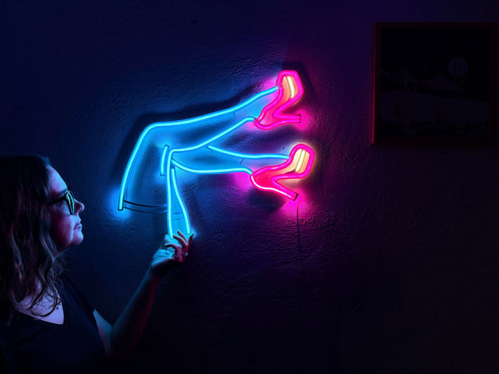 Lacy Neon Metal Sign - Neon Signs available at Dekadron for $109.00