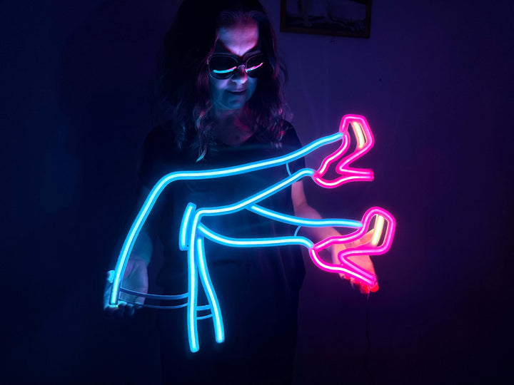 Lacy Neon Metal Sign - Neon Signs available at Dekadron for $109.00