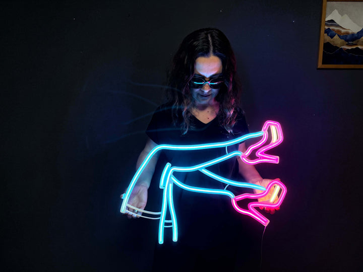 Lacy Neon Metal Sign - Neon Signs available at Dekadron for $109.00