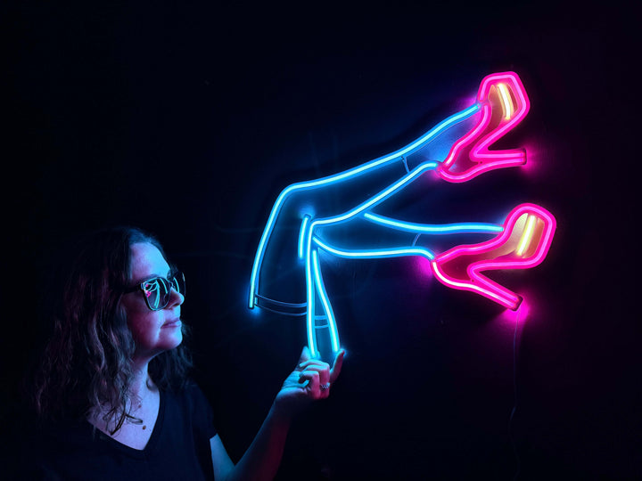 Lacy Neon Metal Sign - Neon Signs available at Dekadron for $109.00