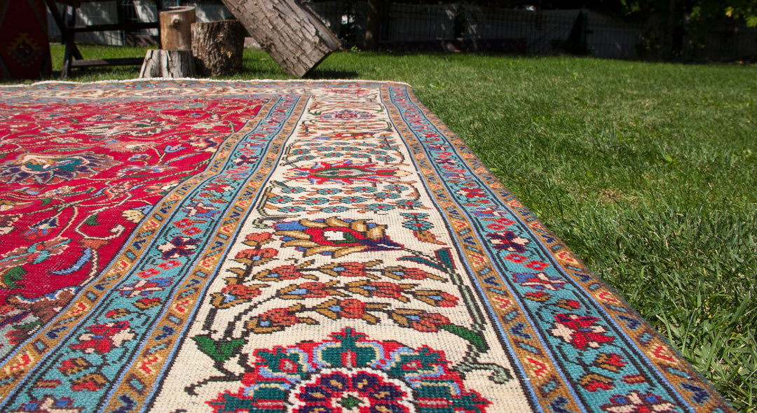 Vintage Oriental Premium Handmade Unique Rug  9'7'' X 13'3''