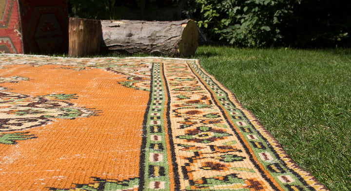 Vintage Handmade Unique Rug  5'5'' X 9'7''