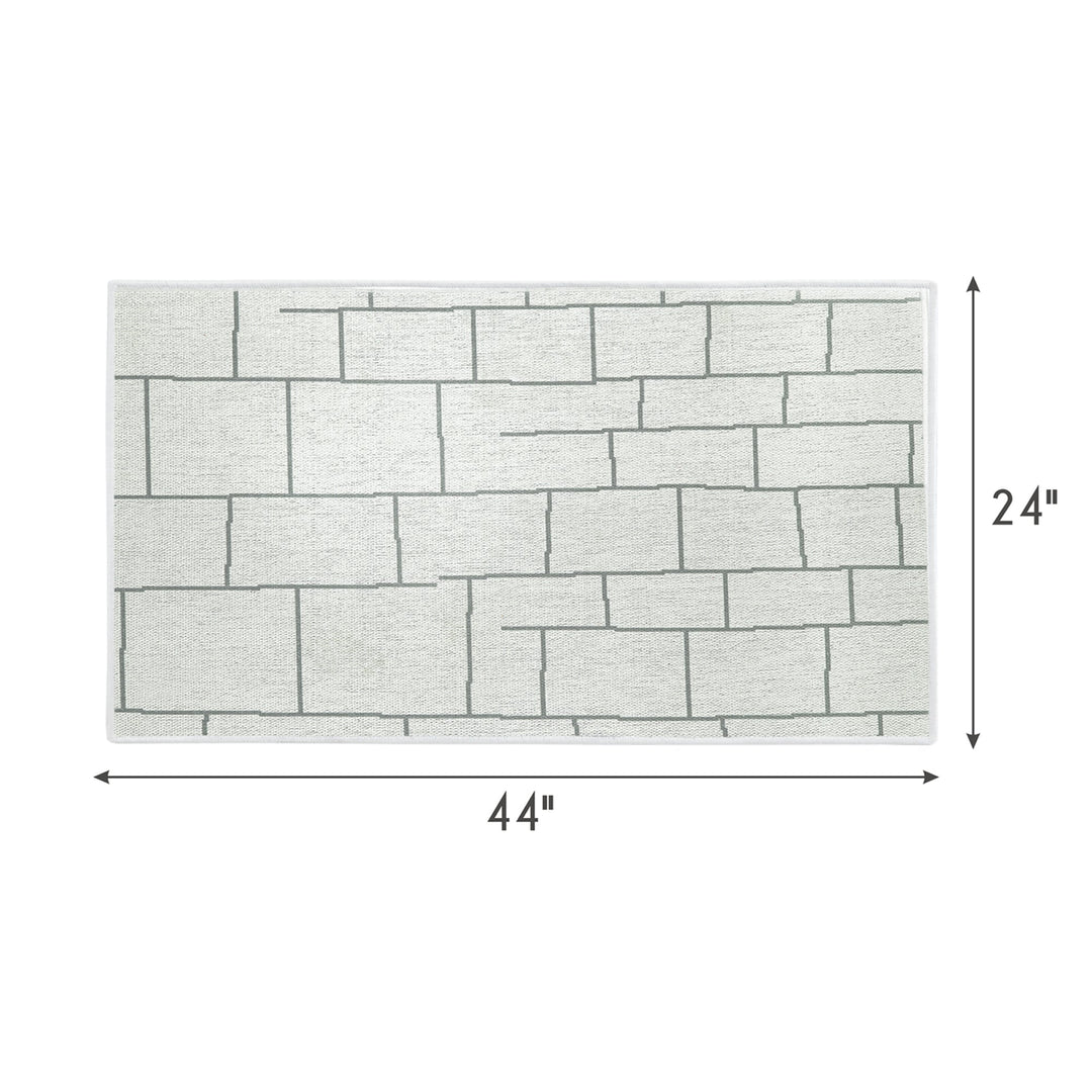Grid Design Multipurpose Floor Mat | 24"x44" | Ivory