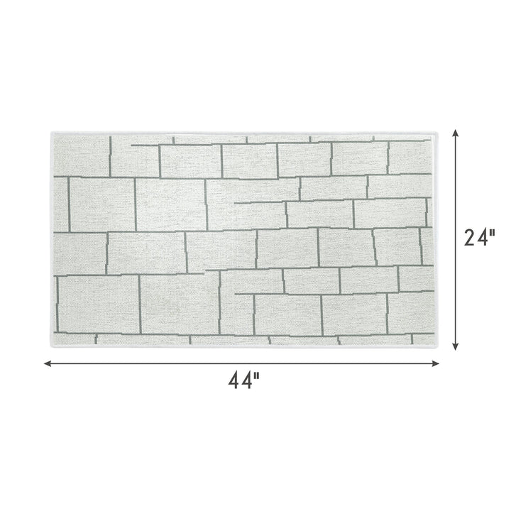 Grid Design Multipurpose Floor Mat | 24"x44" | Ivory