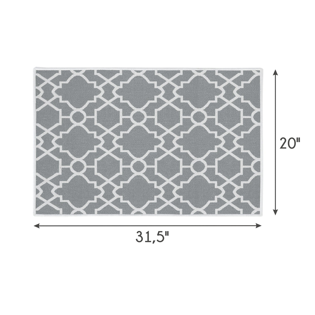 Geometric Graphic Design Multipurpose Floor Mat | 20"x31" | Gray