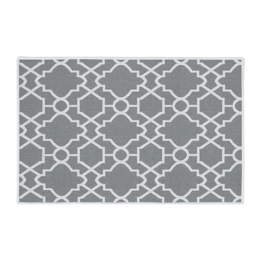 Geometric Graphic Design Multipurpose Floor Mat | 20"x31" | Gray
