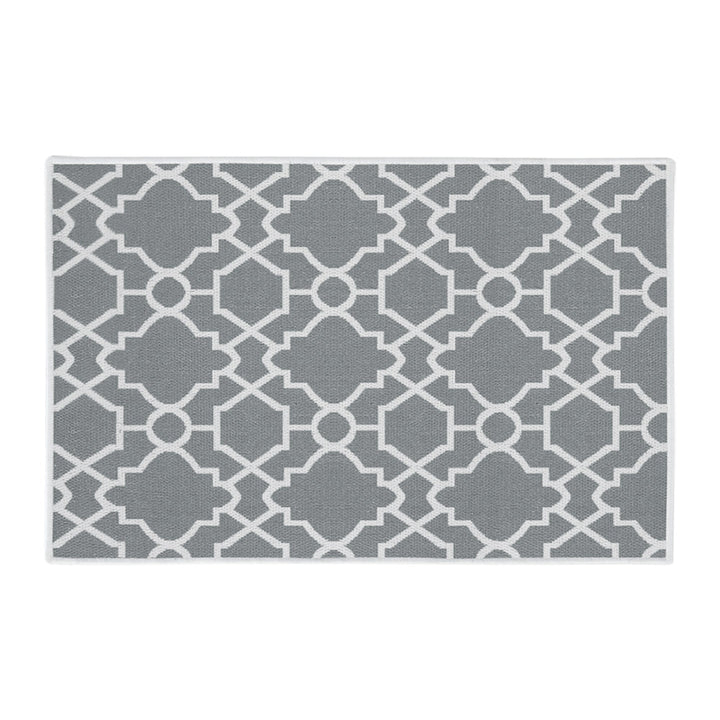 Geometric Graphic Design Multipurpose Floor Mat | 20"x31" | Gray