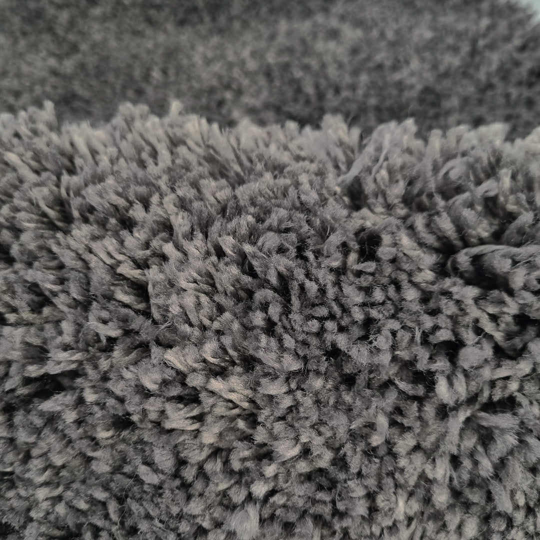 Solid Gray Bathroom Rugs Sets, Shower Rugs with Toilet Rugs U Shaped |Set of 2