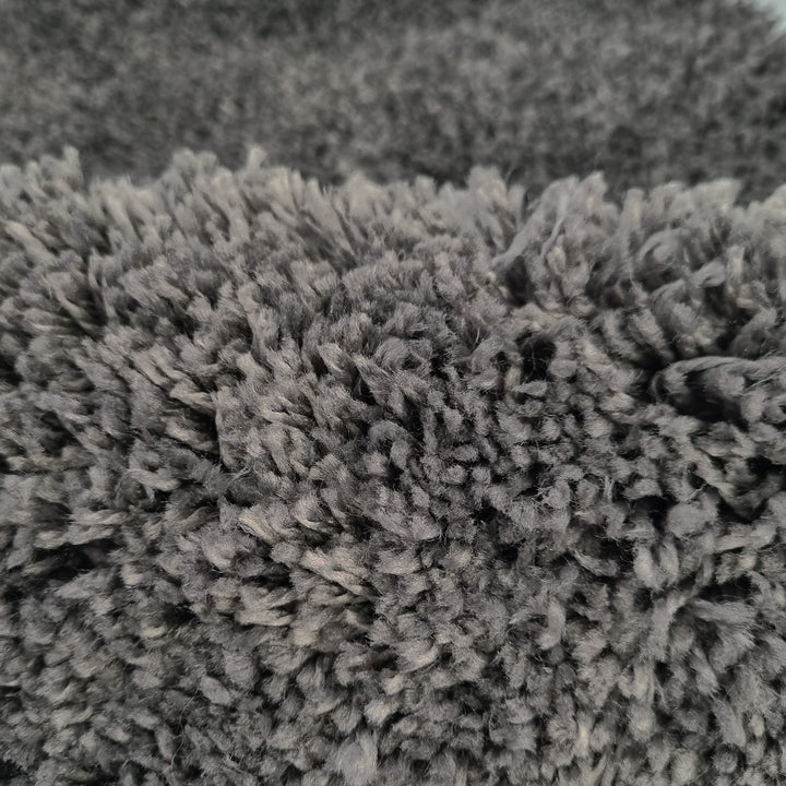 Solid Gray Bathroom Rugs Sets, Shower Rugs with Toilet Rugs U Shaped |Set of 2