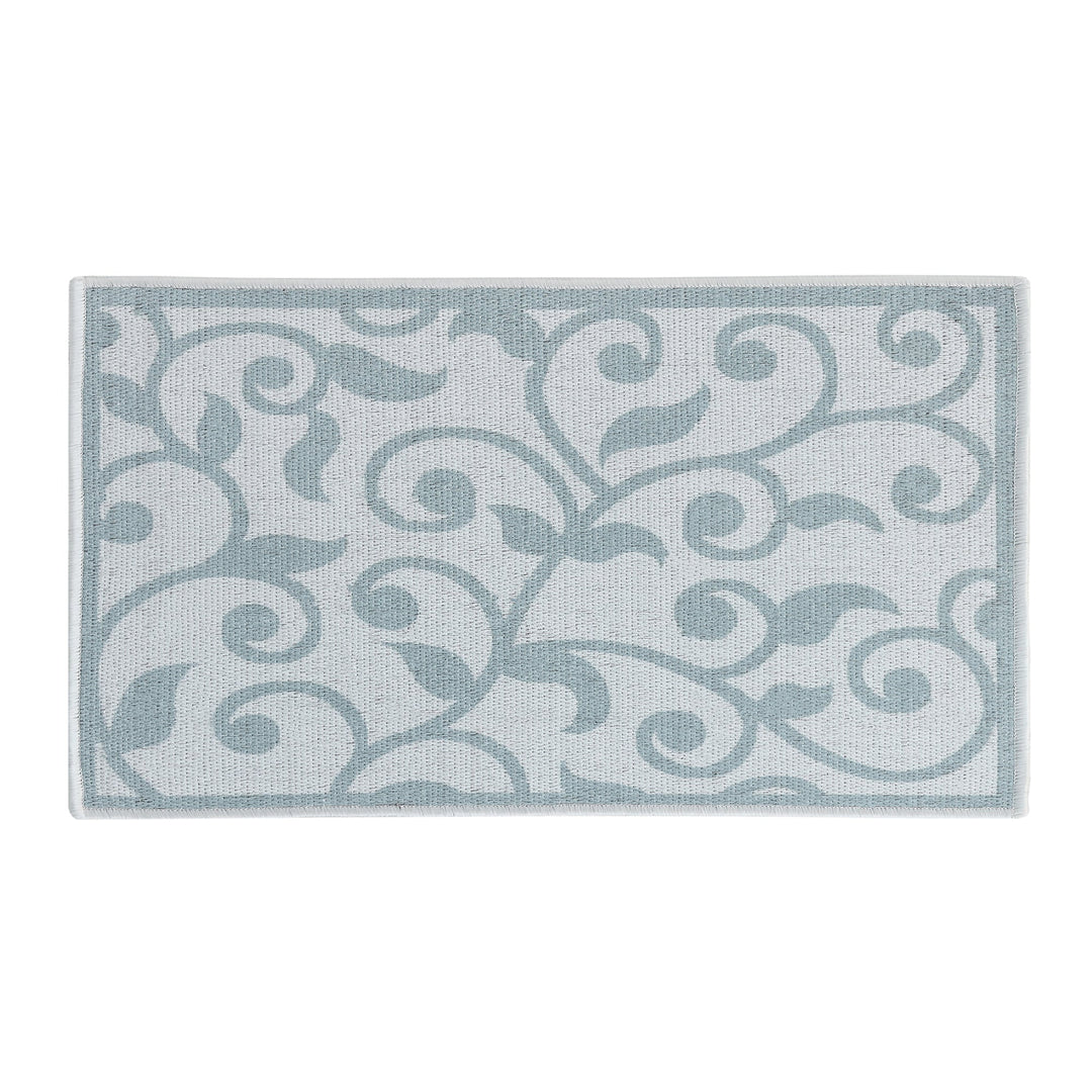 Floral Design Multipurpose Floor Mat | 24"x44" | Teal