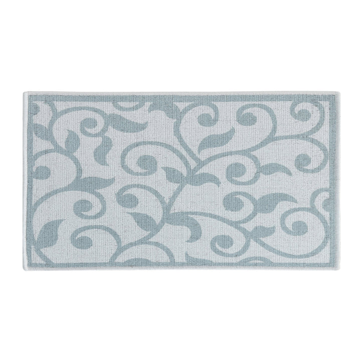 Floral Design Multipurpose Floor Mat | 24"x44" | Teal
