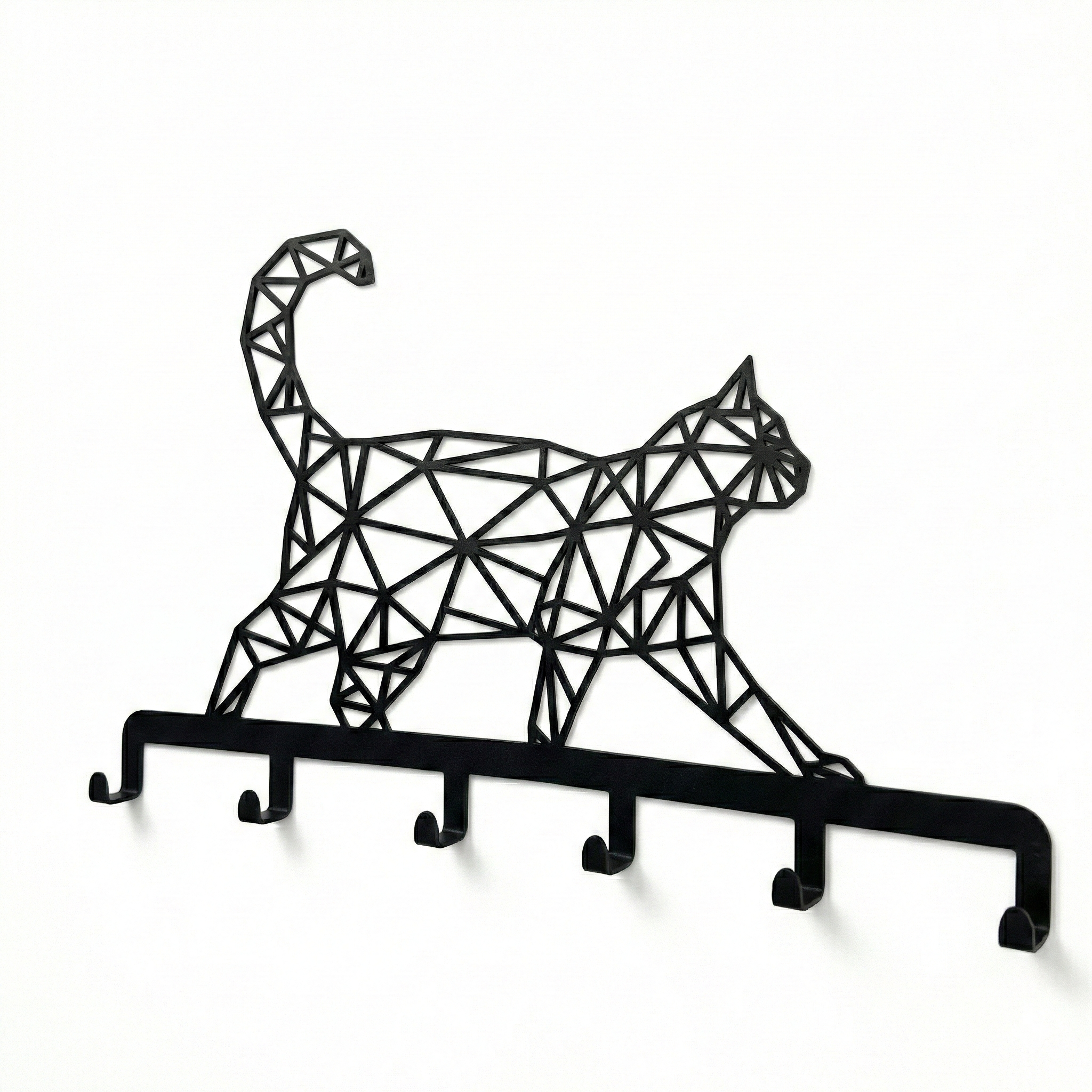 Catsaurus Racks Geometric Cat Metal Coat Rack, Wall Mount Hanger | Coat & Hat Racks ...