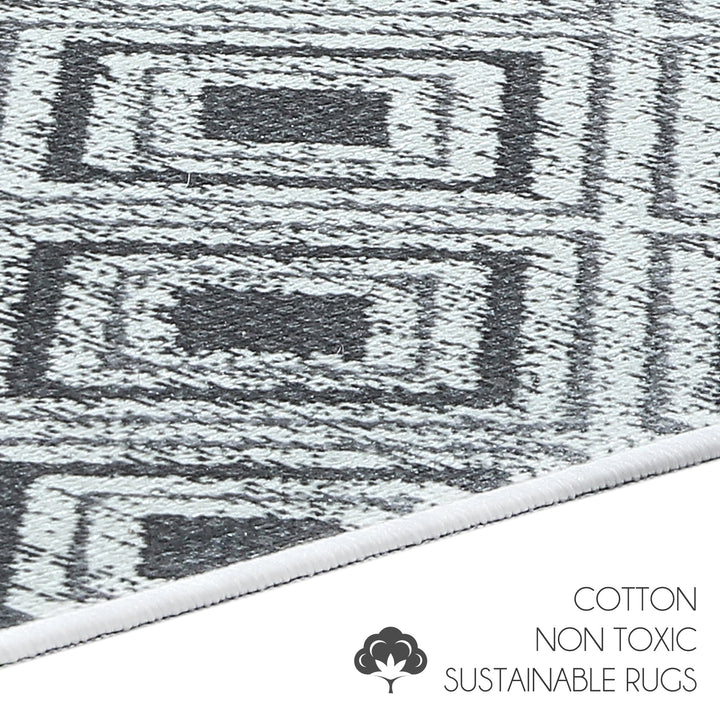 Geometric Design Multipurpose Floor Mat | 20"x31" | Gray2