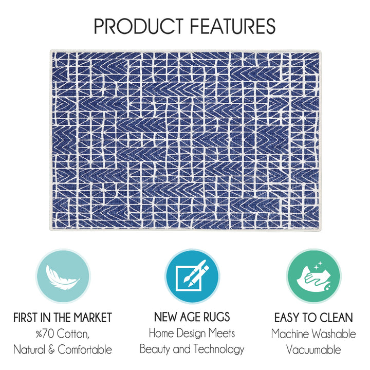 Sussexhome Hudson Collection 2 x 3 Foot Heavy Duty Low Pile  Landing Rug Runner