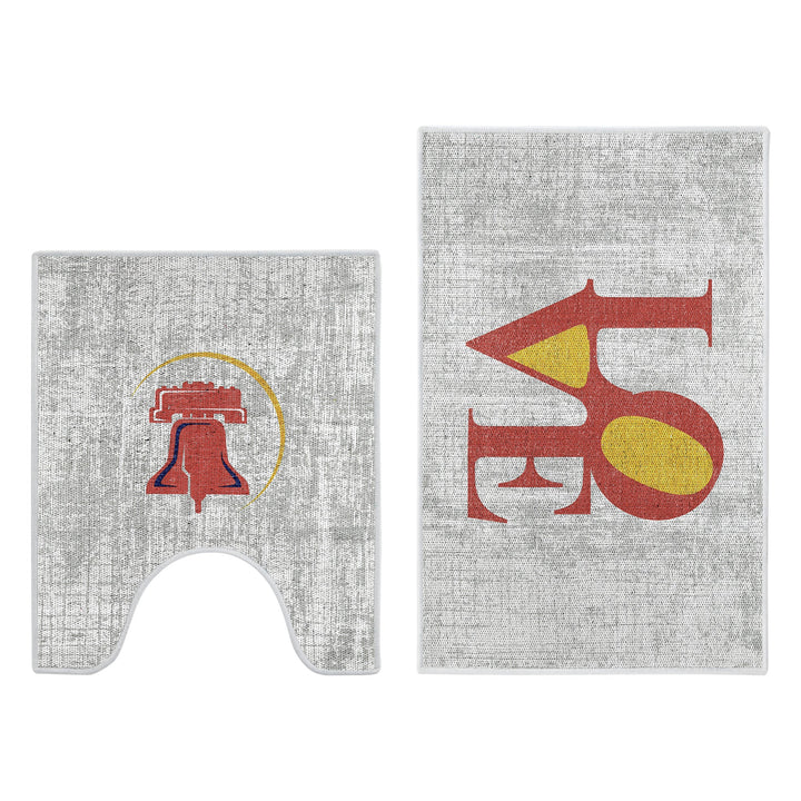 Philadelphia Design 2 Piece Bathroom Rugs Set | Multicolor