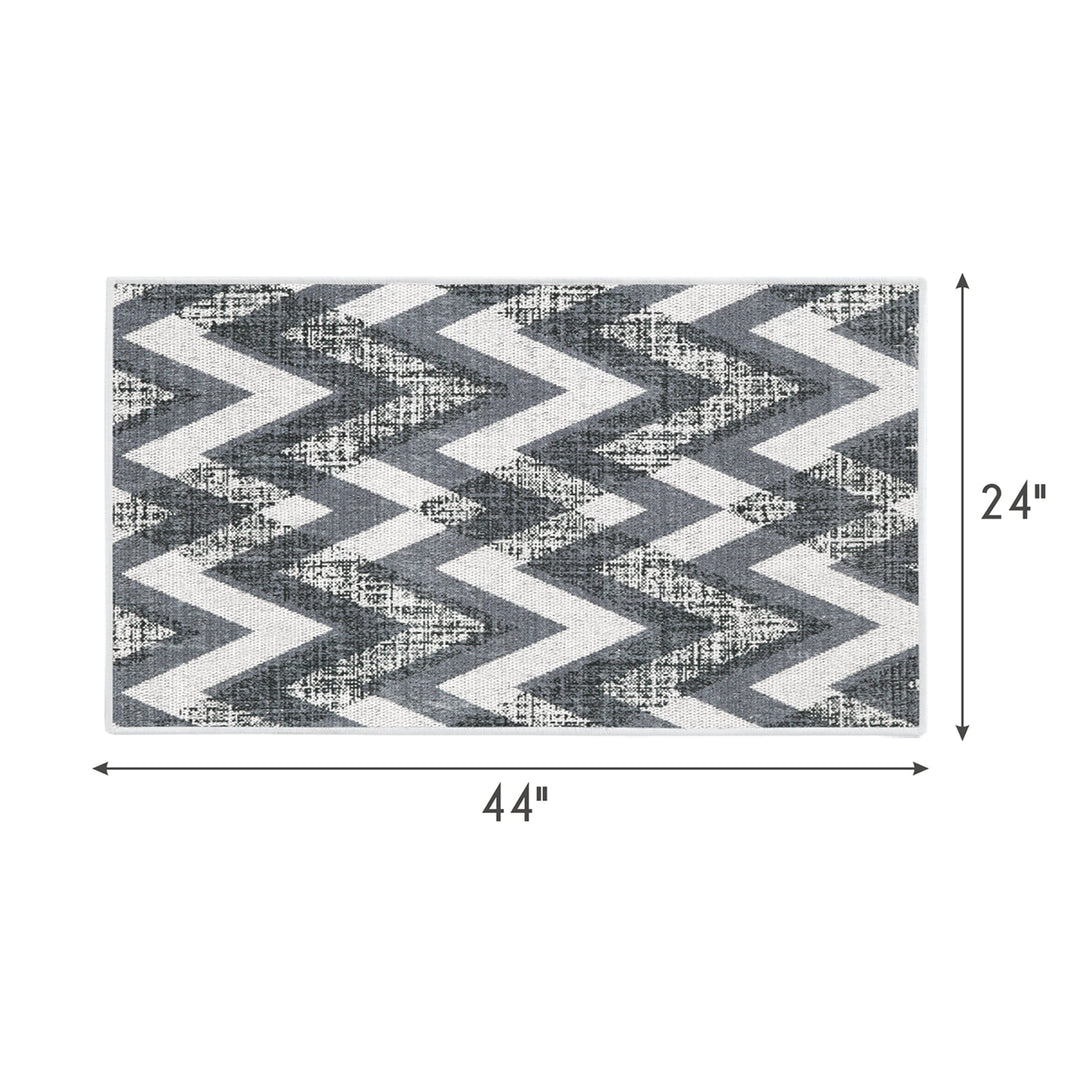 Chevron Design Multipurpose Floor Mat | 24"x44" | Gray