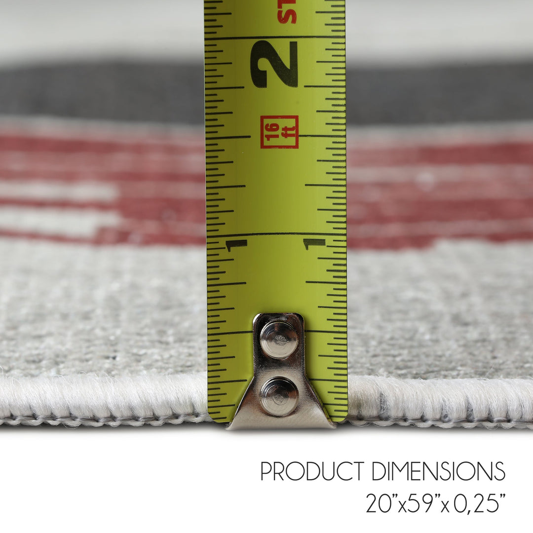 SussexHome Non Skid Washable Beer Bar Decorative Floor Rug 20" x 59" | Black&Green