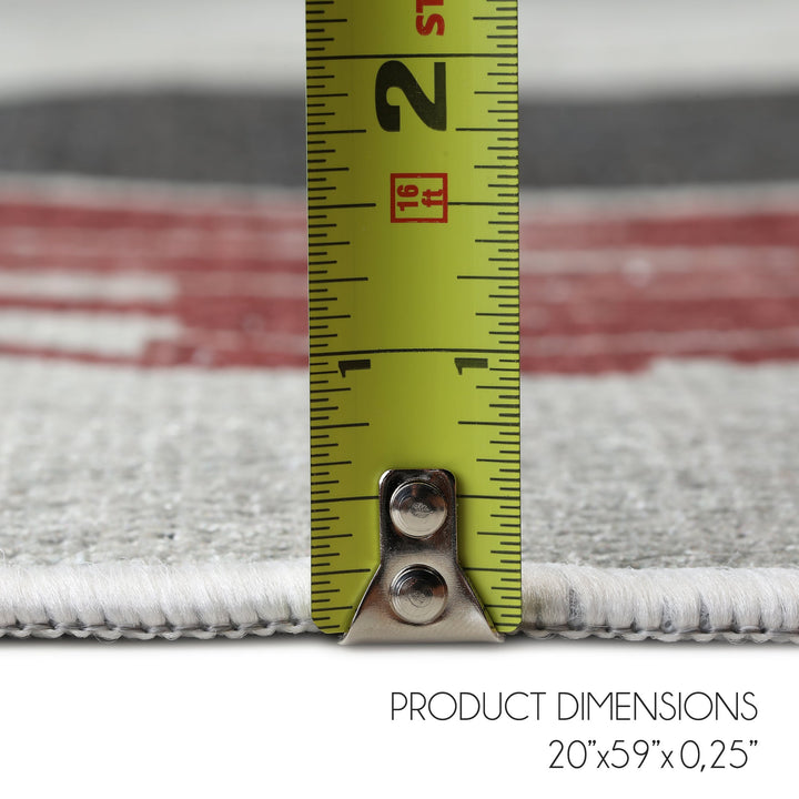 SussexHome Non Skid Washable Beer Bar Decorative Floor Rug 20" x 59" | Black&Green