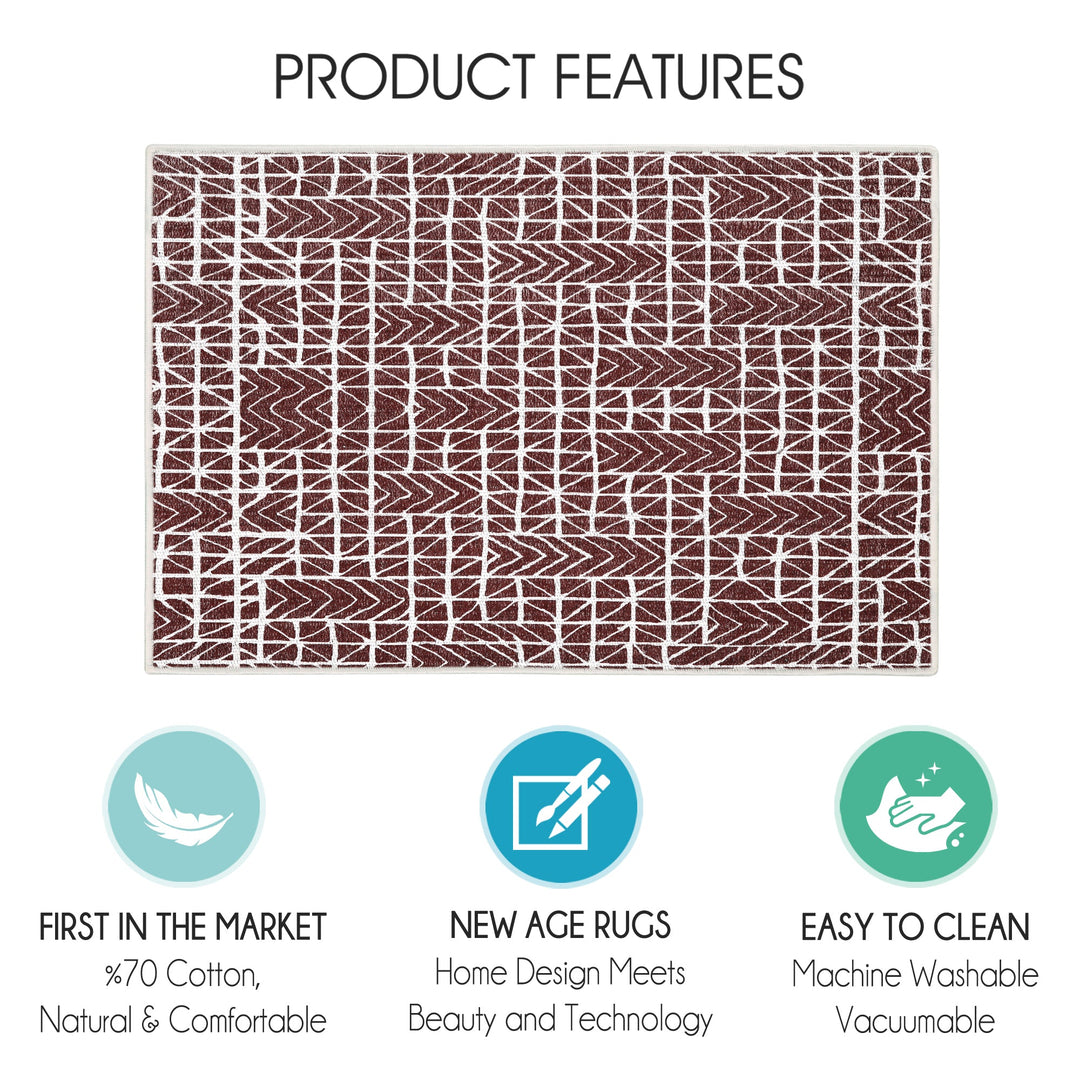 Sussexhome Hudson Collection 2 x 3 Foot Heavy Duty Low Pile  Landing Rug Runner