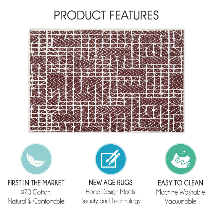 Sussexhome Hudson Collection 2 x 3 Foot Heavy Duty Low Pile  Landing Rug Runner