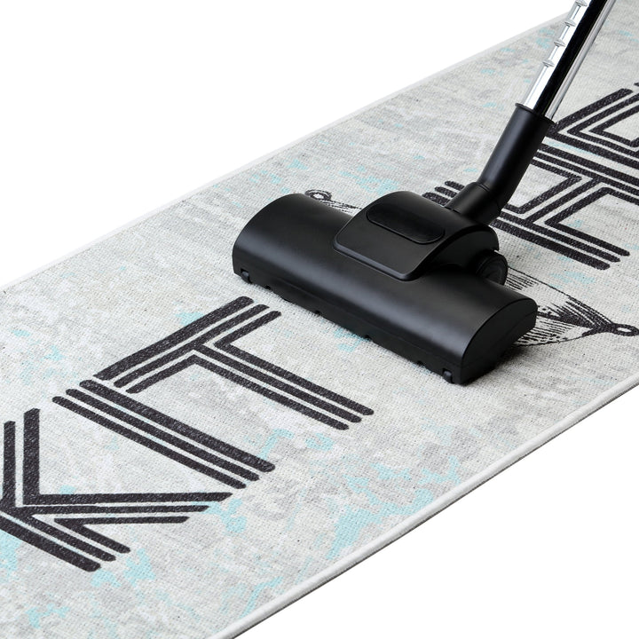 SussexHome Non Skid Washable Kitchen Runner Rug 20" x 59" | Gray&Black&Blue