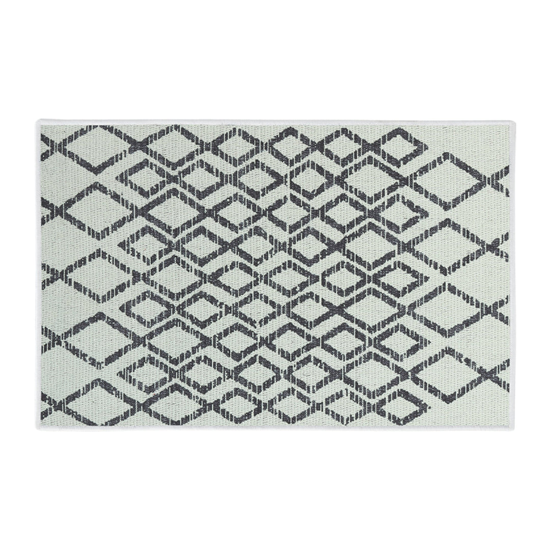 Geometric Diamond Design Multipurpose Floor Mat | 20"x31" | Ivory