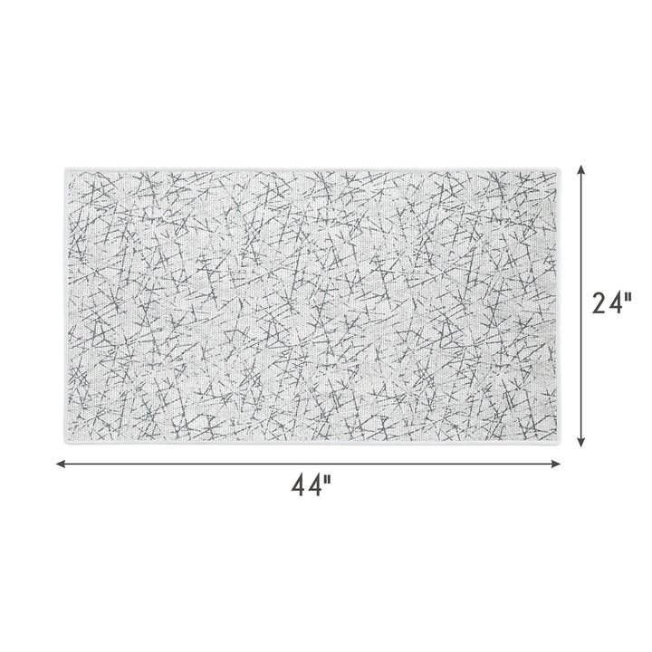 Geometric Design Multipurpose Floor Mat | 24"x44" | White