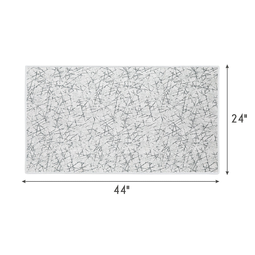 Geometric Design Multipurpose Floor Mat | 24"x44" | White