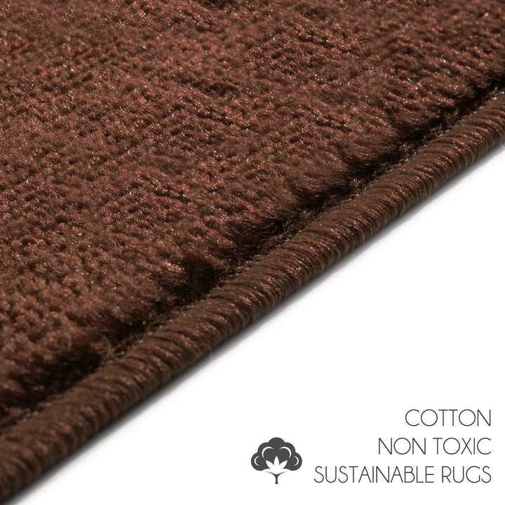 Stair Treads Rug 9"x28" Solid Collection | Brown