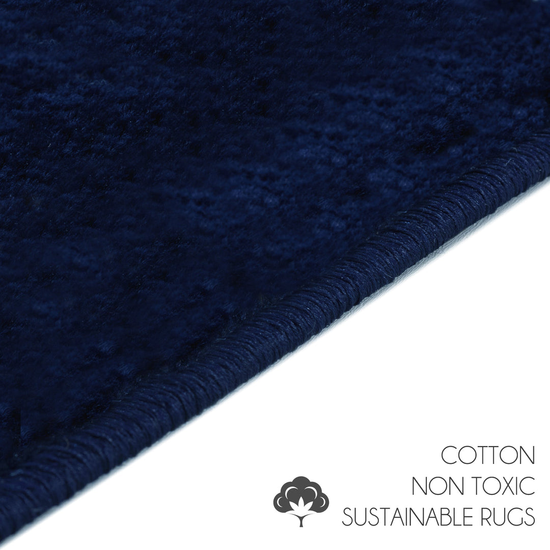 Stair Treads Rug 9"x28" Solid Collection | Navy