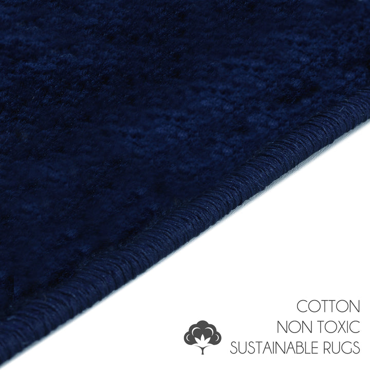 Stair Treads Rug 9"x28" Solid Collection | Navy