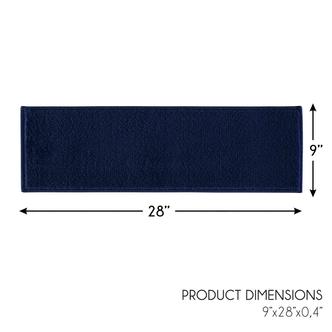 Stair Treads Rug 9"x28" Solid Collection | Navy
