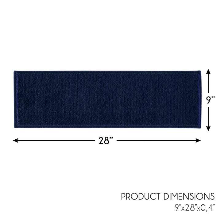Stair Treads Rug 9"x28" Solid Collection | Navy