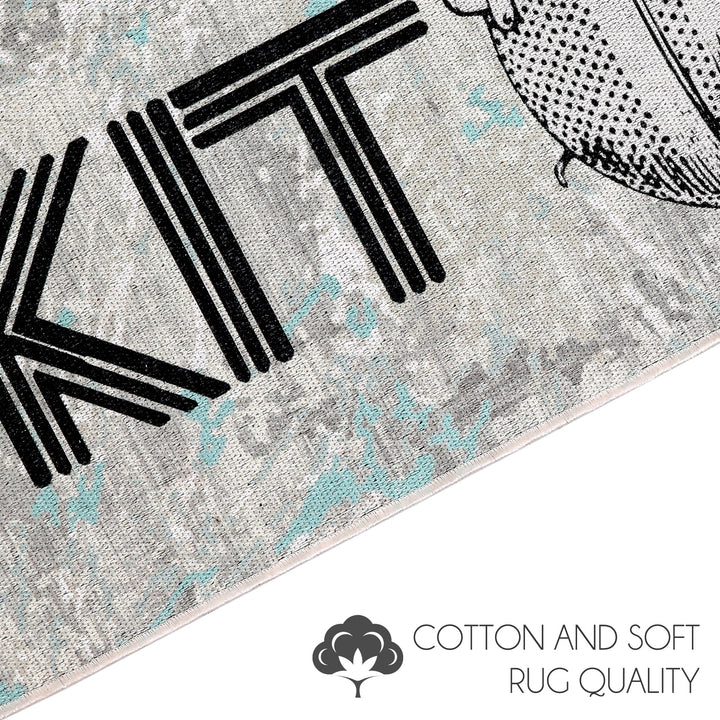 SussexHome Non Skid Washable Kitchen Runner Rug 20" x 59" | Gray&Black&Blue