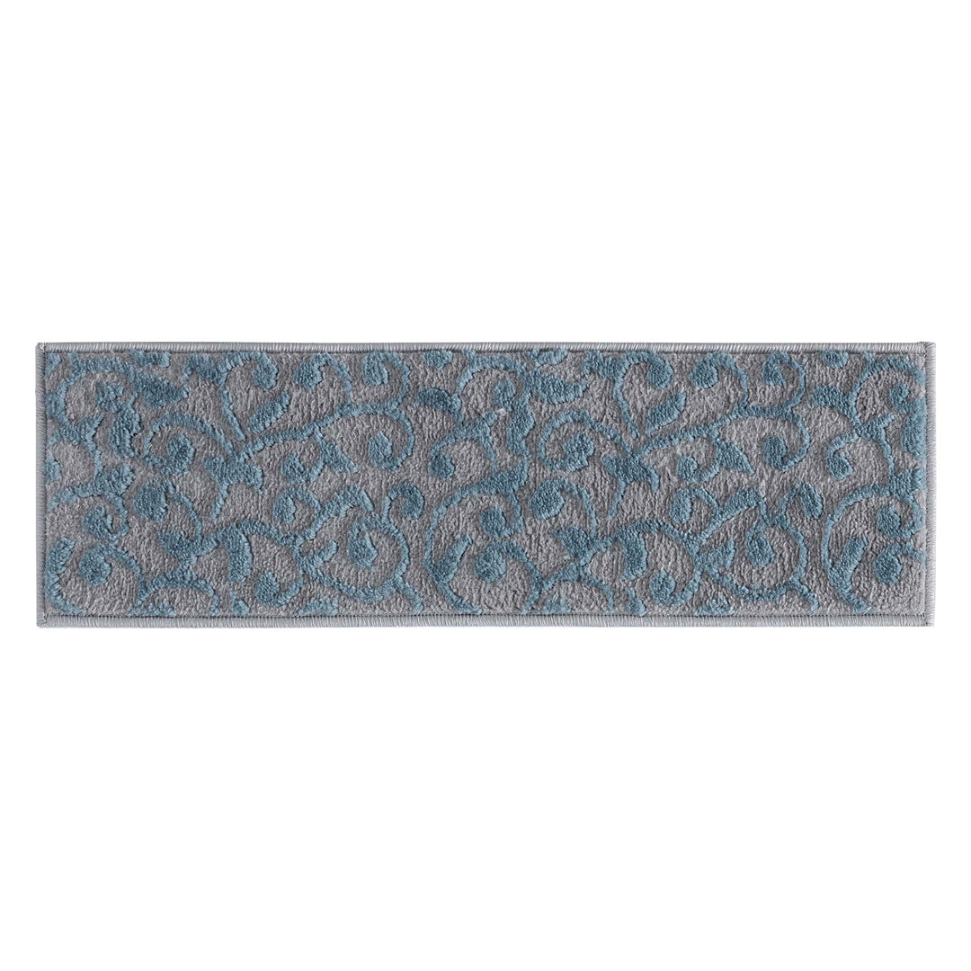 Stair Treads Rug 9"x28" Leaves Collection | Teal
