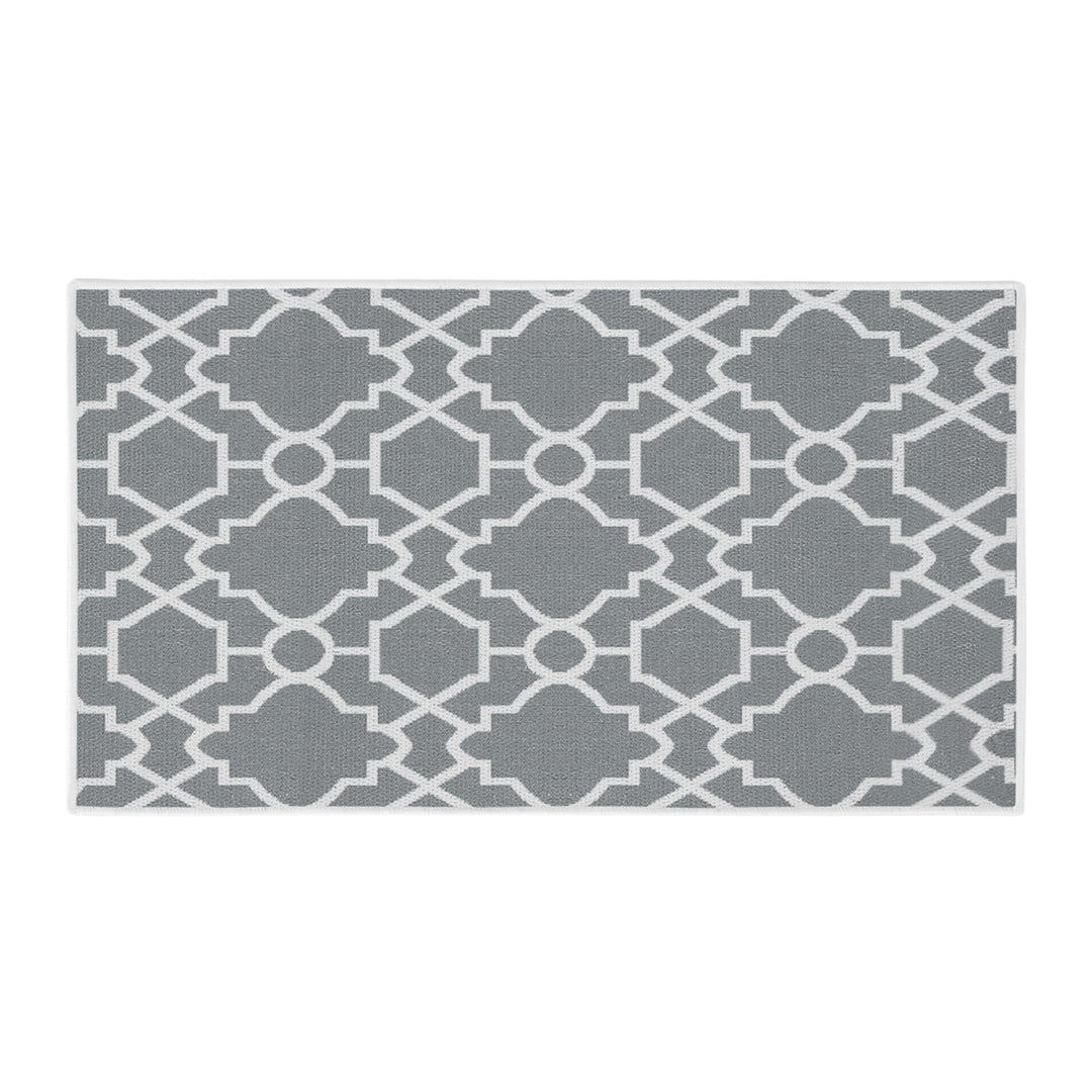 Geometric Graphic Design Multipurpose Floor Mat | 24"x44" | Gray