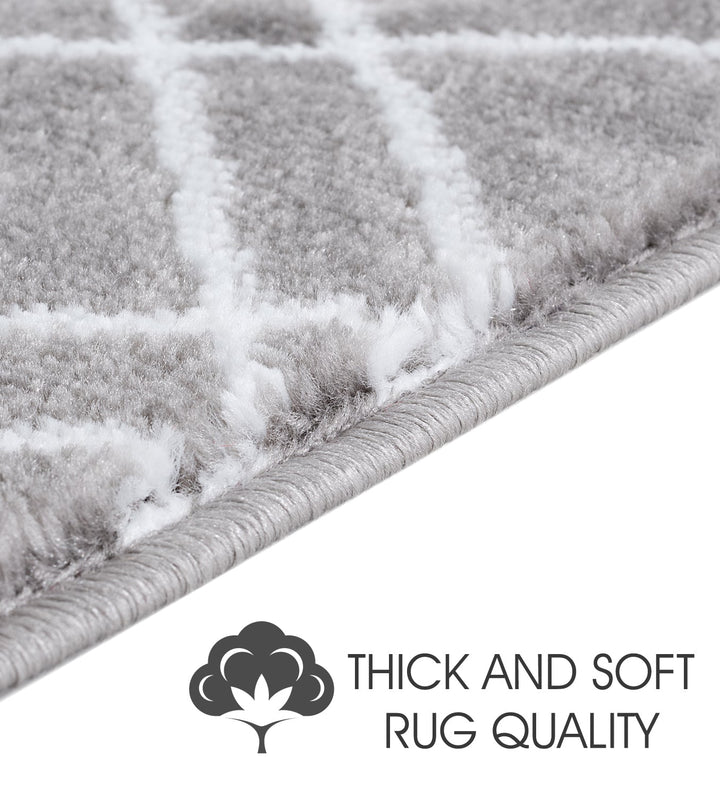 Stair Treads Rug 9"x28" Vintage Collection | Gray & White