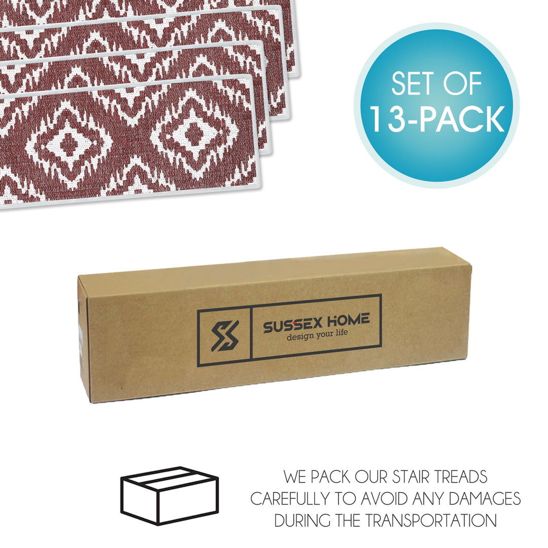 New Age Tetra One Color Design 9" X 28" Stair Treads