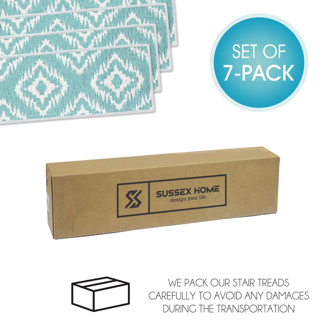 New Age Tetra One Color Design 9" X 28" Stair Treads