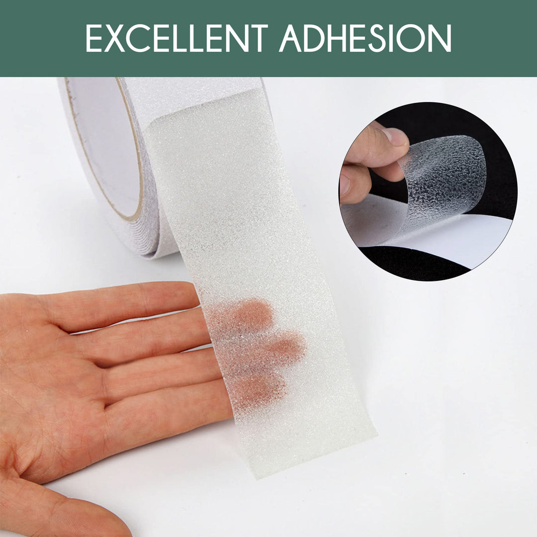 Non-Slip Grip Tape - Waterproof Non-Skid Adhesive Tape For Stairs - 1"X35' Roll, Clear