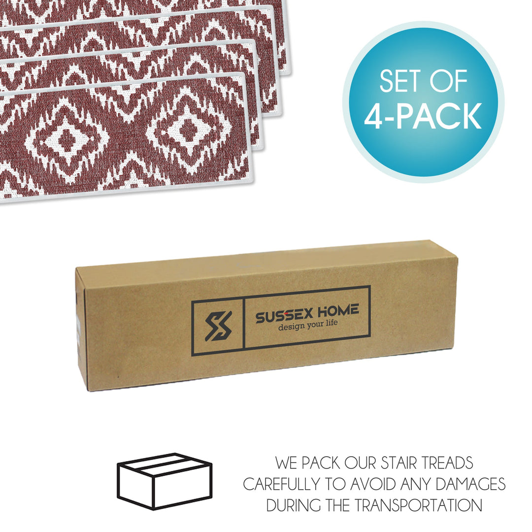 New Age Tetra One Color Design 9" X 28" Stair Treads