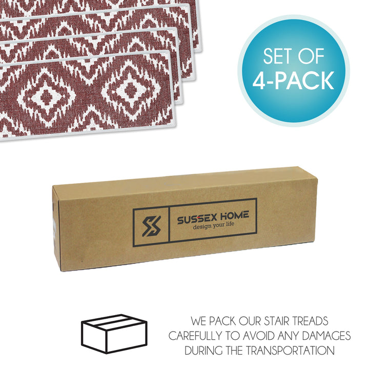 New Age Tetra One Color Design 9" X 28" Stair Treads