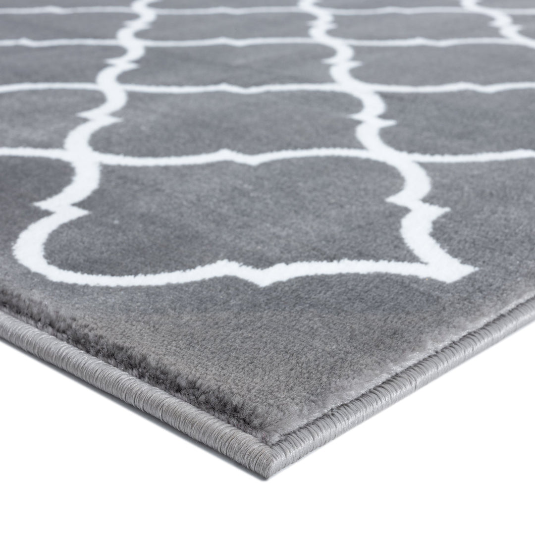 Sussexhome Beatrice Perfect Soft Area Rugs | Trellisville - Gray/White