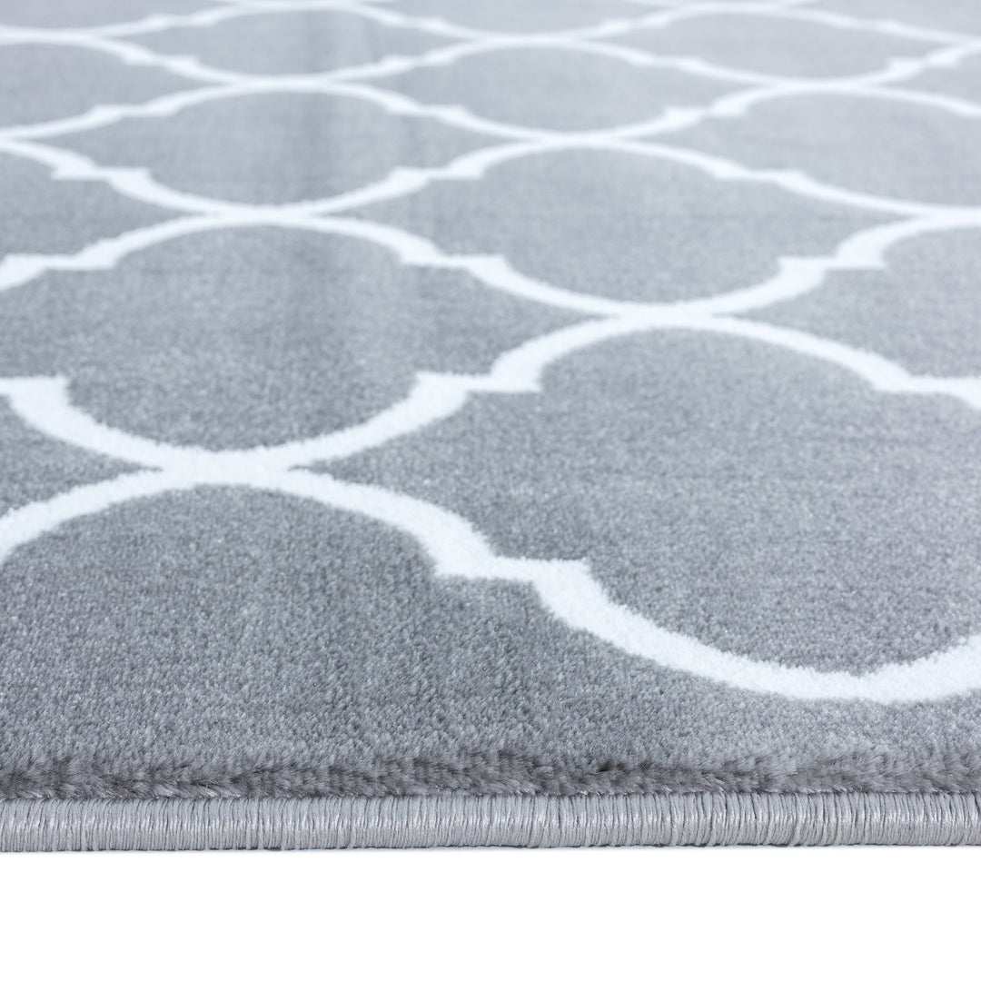 Sussexhome Beatrice Perfect Soft Area Rugs | Trellisville - Gray/White