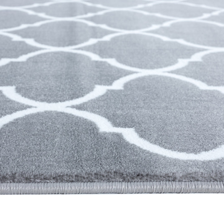 Sussexhome Beatrice Perfect Soft Area Rugs | Trellisville - Gray/White