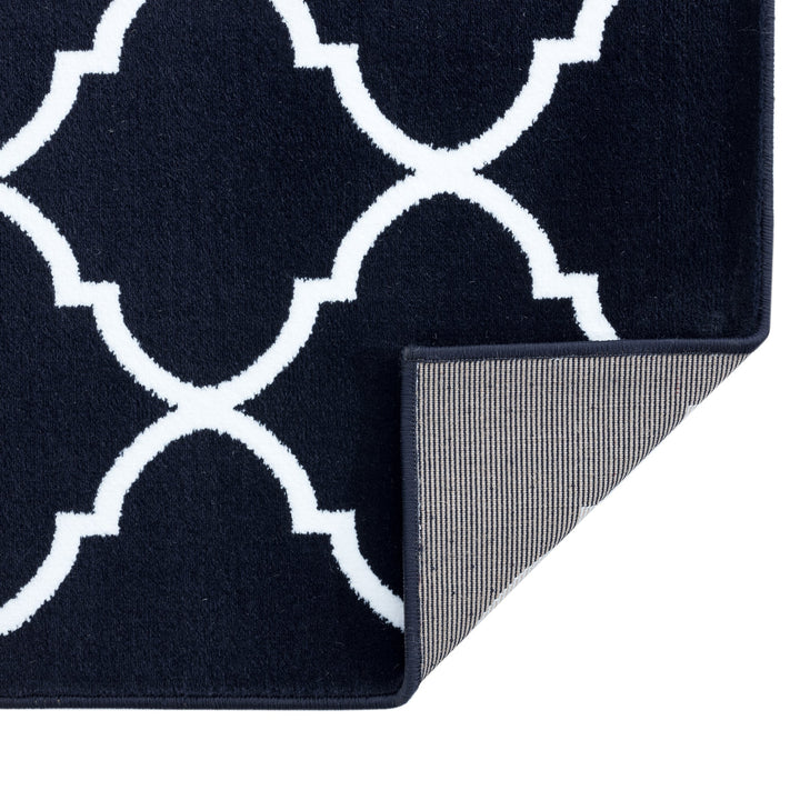 Sussexhome Beatrice Perfect Soft Area Rugs | Trellisville - Navy/White