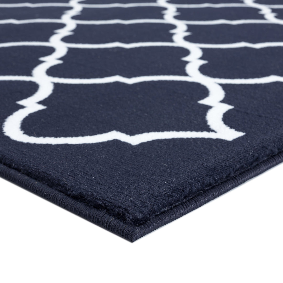 Sussexhome Beatrice Perfect Soft Area Rugs | Trellisville - Navy/White